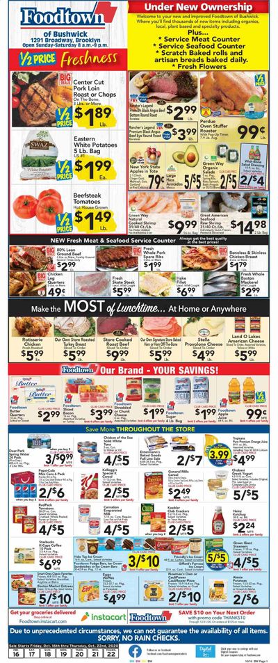 Foodtown (NJ, NY, PA) Weekly Ad Flyer October 16 to October 22