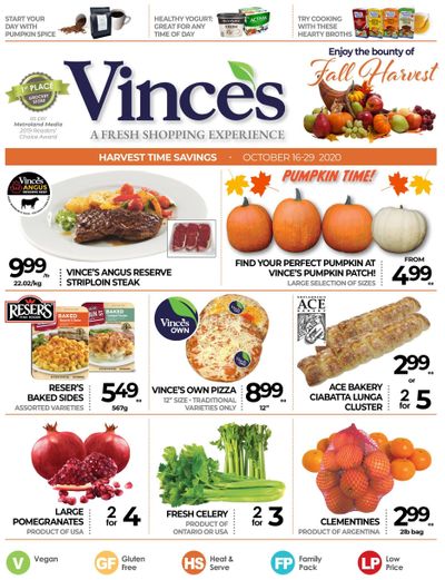 Vince's Market Flyer October 16 to 29