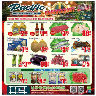 Pacific Fresh Food Market (North York) Flyer December 13 to 19