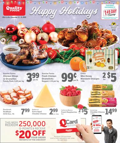 Quality Foods Weekend Specials Flyer December 13 to 15