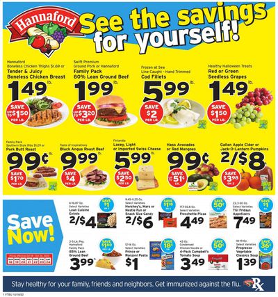 Hannaford (VT) Weekly Ad Flyer October 18 to October 24