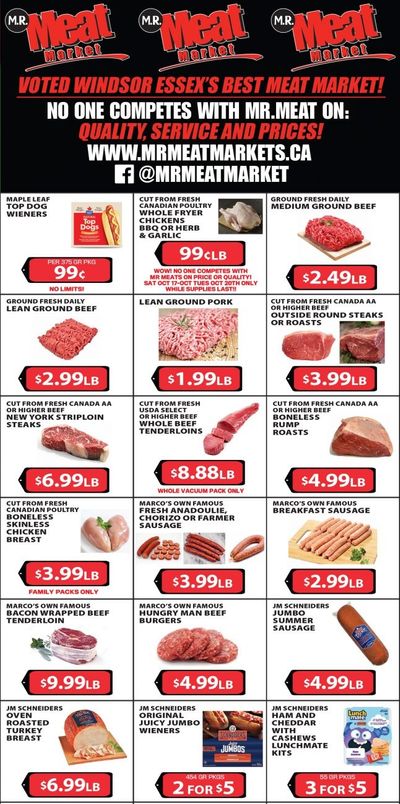 M.R. Meat Market Flyer October 17 to 24