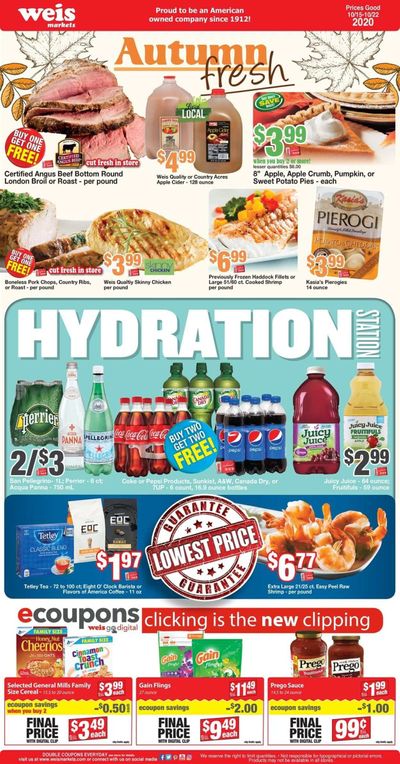 Weis Weekly Ad Flyer October 15 to October 22