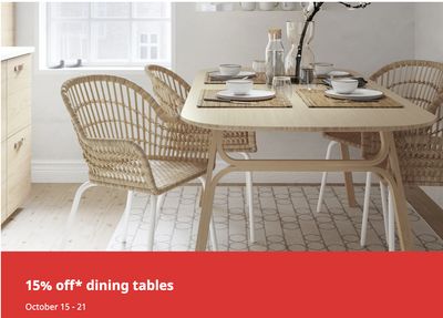 IKEA Canada Dining Tables Events: Save 15% Off Dining Tables