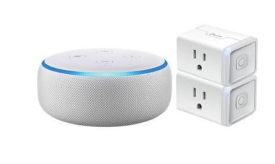 Amazon Echo Dot (3rd Gen) & TP-Link Kasa Smart Wi-Fi Plug Lite (2 Pack) - Sandstone For $49.98 At Best Buy Canada