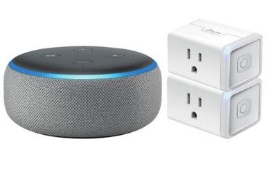 Amazon Echo Dot (3rd Gen) & TP-Link Kasa Smart Wi-Fi Plug Lite (2 Pack) - Heather Grey For $49.98 At Best Buy Canada