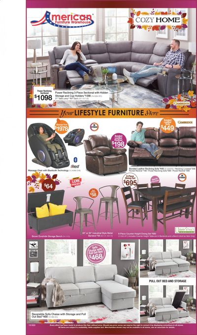 American Furniture Warehouse (AZ) Weekly Ad Flyer October 18 to October 24
