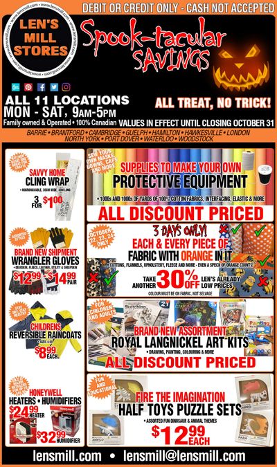 Len's Mill Stores Flyer October 18 to 31