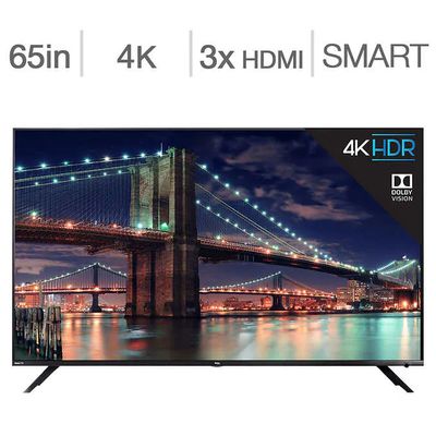 TCL 65-in. 4K HDR Roku Smart TV with Dolby Vision 65R613CA On Sale for $829.99 at Costco Canada