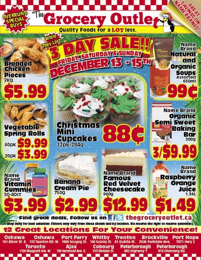The Grocery Outlet 3-Day Sale Flyer December 13 to 15