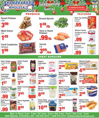 Bulkley Valley Wholesale Flyer December 11 to 31
