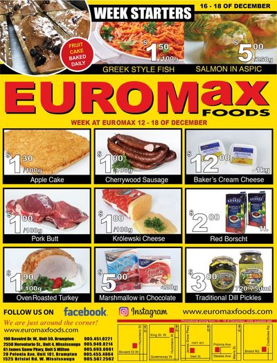 EuroMax Foods Flyer December 12 to 18