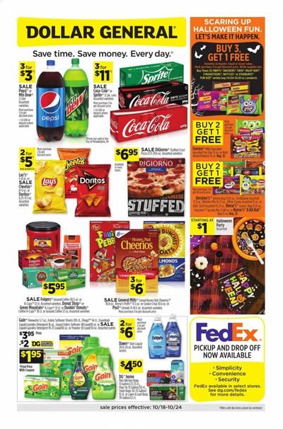 Dollar General (LA) Weekly Ad Flyer October 18 to October 24