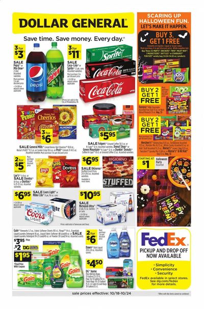 Dollar General (TX) Weekly Ad Flyer October 18 to October 24