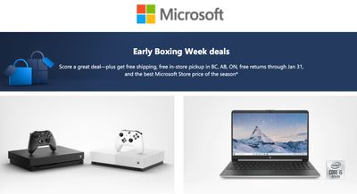 Microsoft Canada Early Boxing Week Deals: Save $500 on PCs, $150 on Xbox One and More