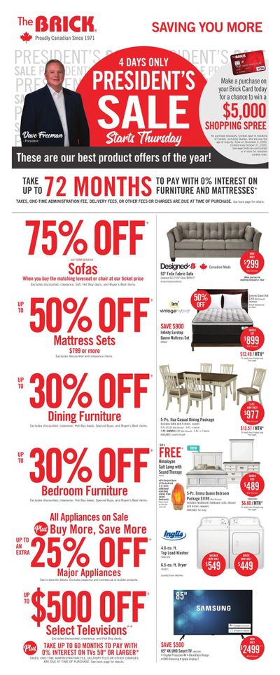 The Brick President's Sale Flyer October 22 to 26