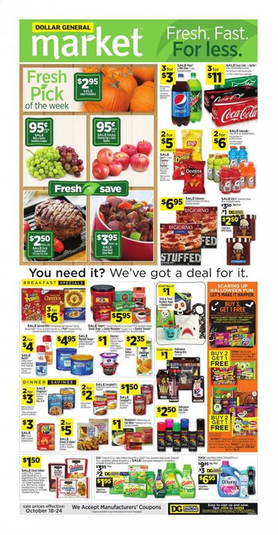 Dollar General (AL, GA, KY, LA, TN) Weekly Ad Flyer October 18 to October 24