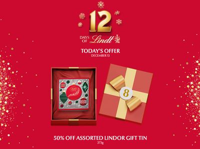 Lindt Chocolate Canada Holiday 12 Days Of Holiday Deals: Today, Save 50% off Assorted Lindor Gift Tin