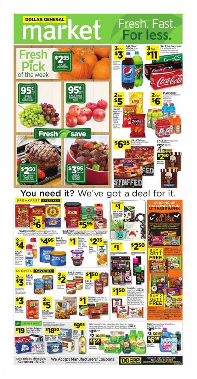 Dollar General (OH) Weekly Ad Flyer October 18 to October 24