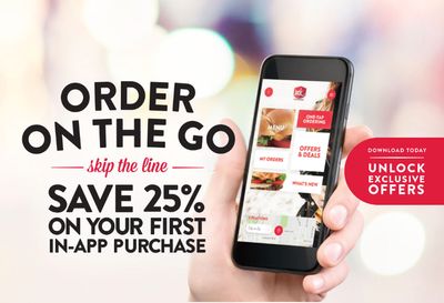 Download and Order with the Jack In The Box App and You'll Save 25% on Your First In-App Purchase