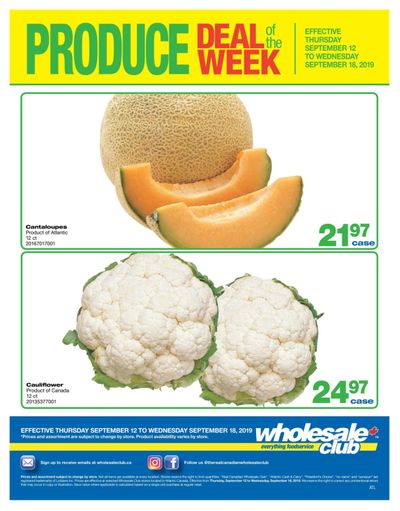 Wholesale Club (Atlantic) Produce Deal of the Week Flyer September 12 to 18