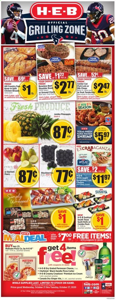 H-E-B (TX) Weekly Ad Flyer October 21 to October 27