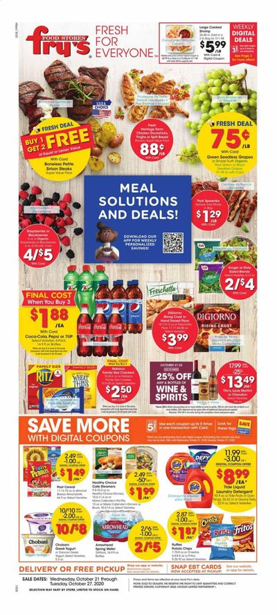 Fry’s (AZ) Weekly Ad Flyer October 21 to October 27