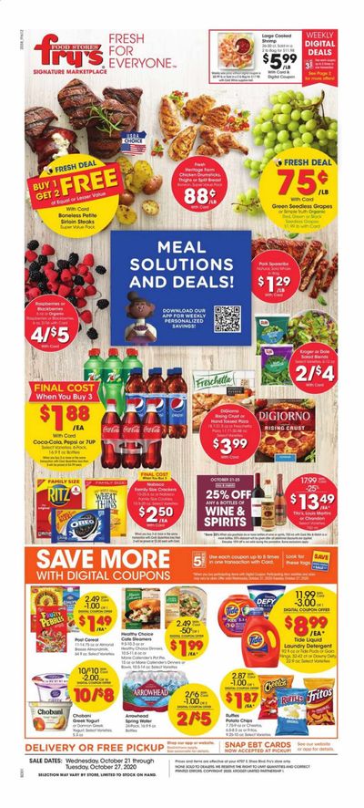 Fry’s (AZ) Weekly Ad Flyer October 21 to October 27