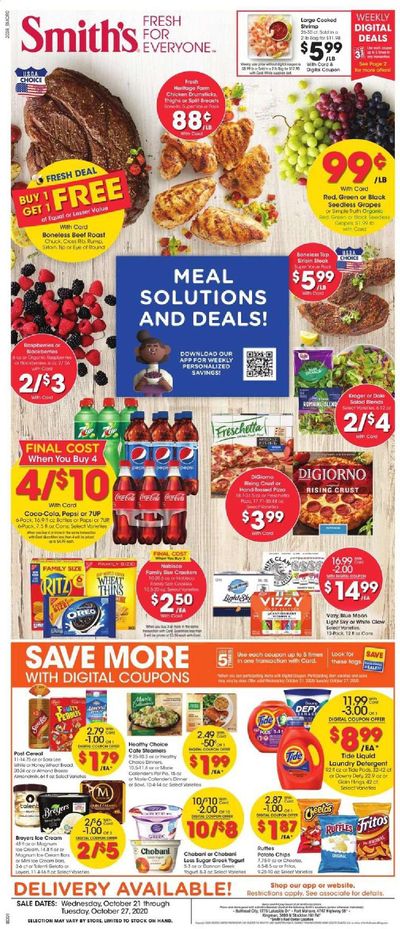 Smith's (AZ, ID, MT, NM, NV, UT, WY) Weekly Ad Flyer October 21 to October 27