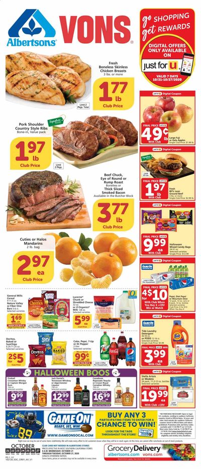 Vons (CA, NV) Weekly Ad Flyer October 21 to October 27