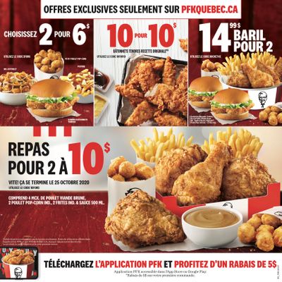 KFC Canada Coupons (QC), until October 25, 2020