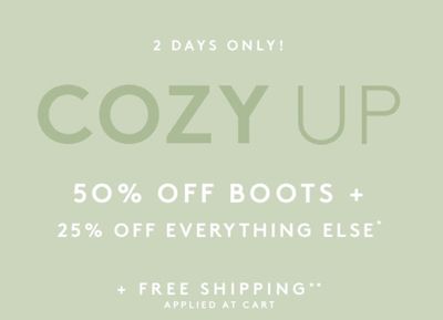 Naturalizer Canada 2-Days Holiday Sale: Save 50% off Boots + 25% off Everything Else & FREE Shipping with Coupon Code
