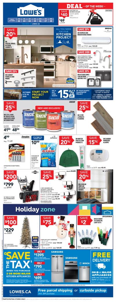 Lowe's Flyer October 22 to 28