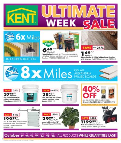 Kent Building Supplies Flyer October 22 to 28