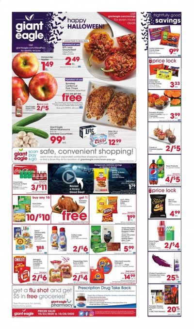 Giant Eagle (IN, MD, OH, PA, WV) Weekly Ad Flyer October 22 to October 28