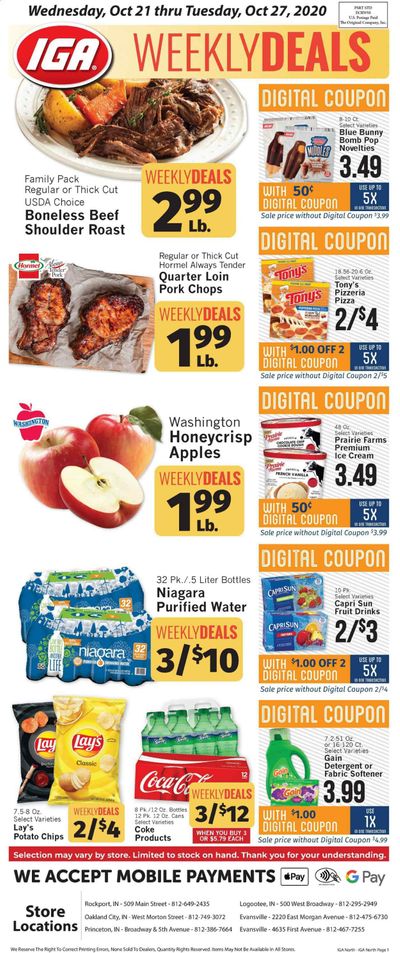 IGA Weekly Ad Flyer October 21 to October 27