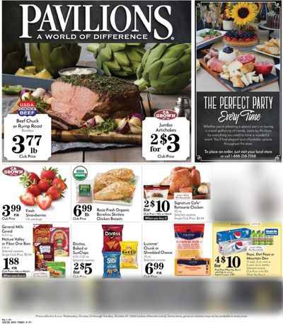 Pavilions (CA) Weekly Ad Flyer October 21 to October 27