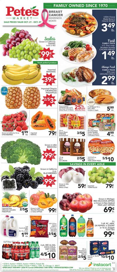 Pete's Fresh Market (IL) Weekly Ad Flyer October 21 to October 27
