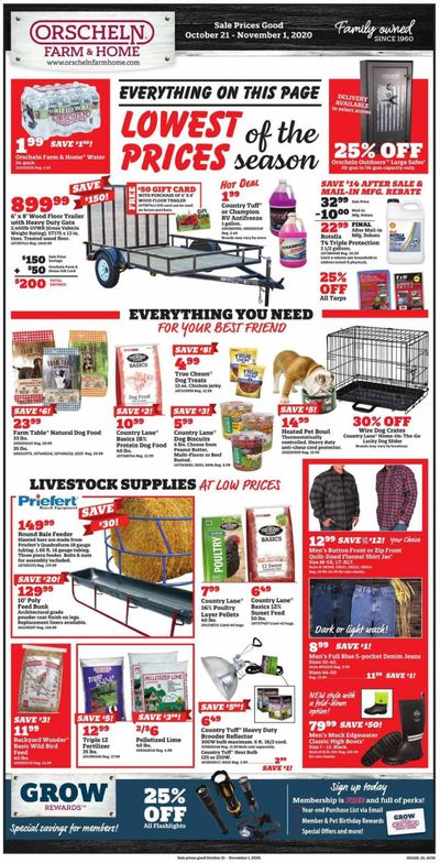 Orscheln Farm and Home Weekly Ad Flyer October 21 to November 1