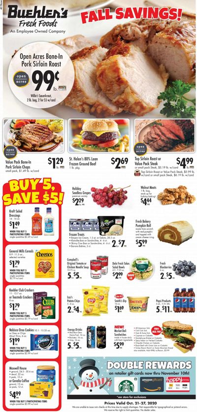 Buehler's Weekly Ad Flyer October 21 to October 27