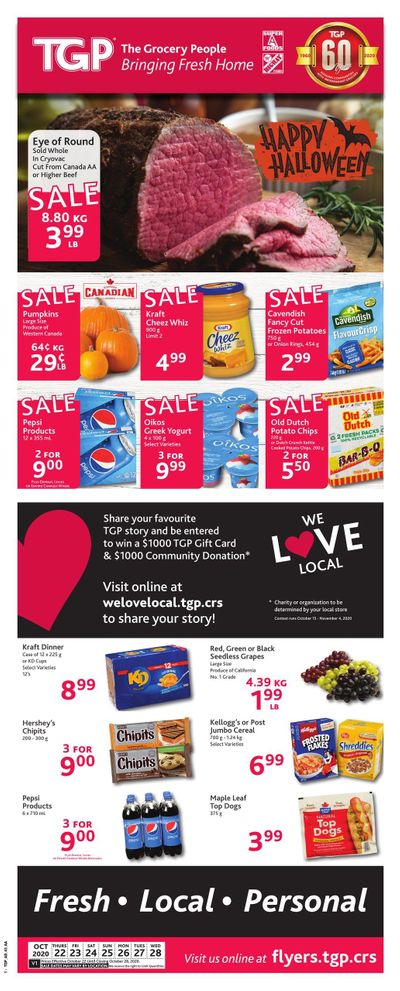 TGP The Grocery People Flyer October 22 to 28