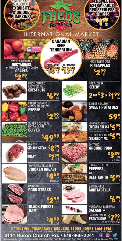 Fred's Farm Fresh Flyer October 21 to 27