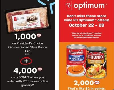Loblaws Ontario PC Optimum Offers October 22nd – 28th