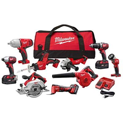 Milwaukee Tool M18 18V Lithium-Ion Cordless Combo Tool Kit (9-Tool) w/ (3) 4.0 Ah Batteries, Charger & Tool Bag On Sale for $898.00 at The Home Depot Canada