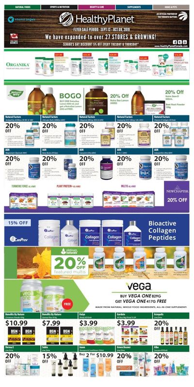 Healthy Planet Flyer September 12 to October 9
