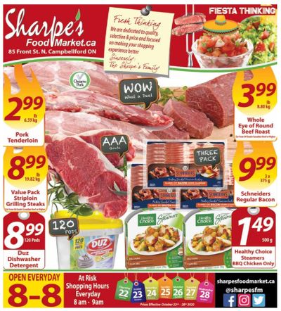 Sharpe's Food Market Flyer October 22 to 28