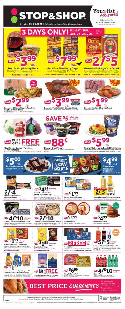 Stop & Shop (MA) Weekly Ad Flyer October 23 to October 29