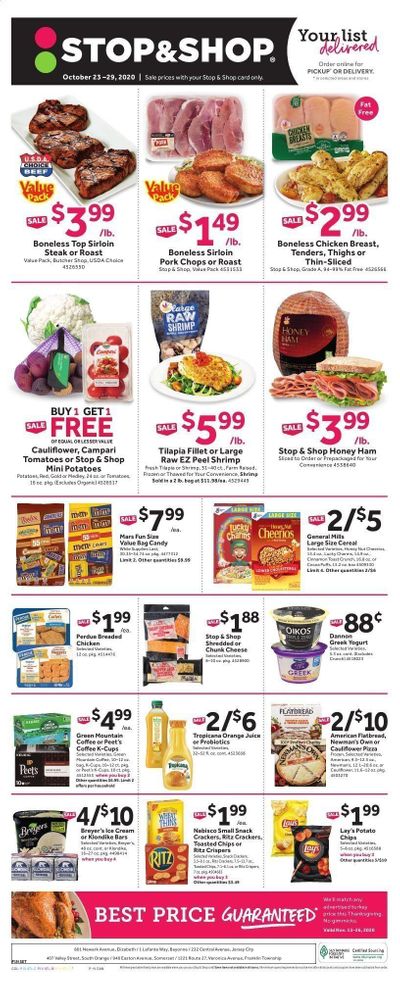 Stop & Shop (NJ) Weekly Ad Flyer October 23 to October 29