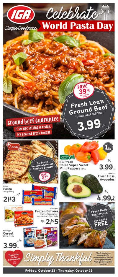 IGA Stores of BC Flyer October 23 to 29