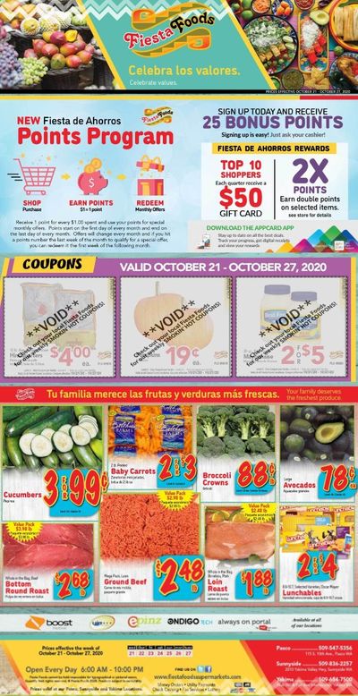 Fiesta Foods SuperMarkets Weekly Ad Flyer October 21 to October 27